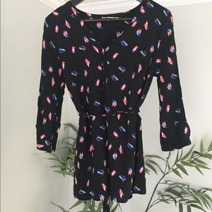 Motherhood Maternity 3/4 Sleeve Black Top